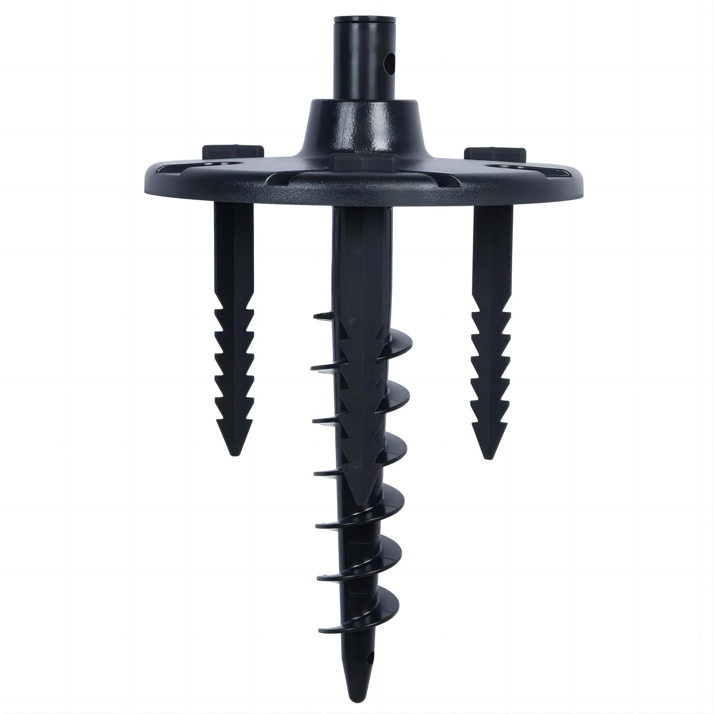 LUTEC Ground Spike for Post Light, Plastic, Black, Model 9700359330