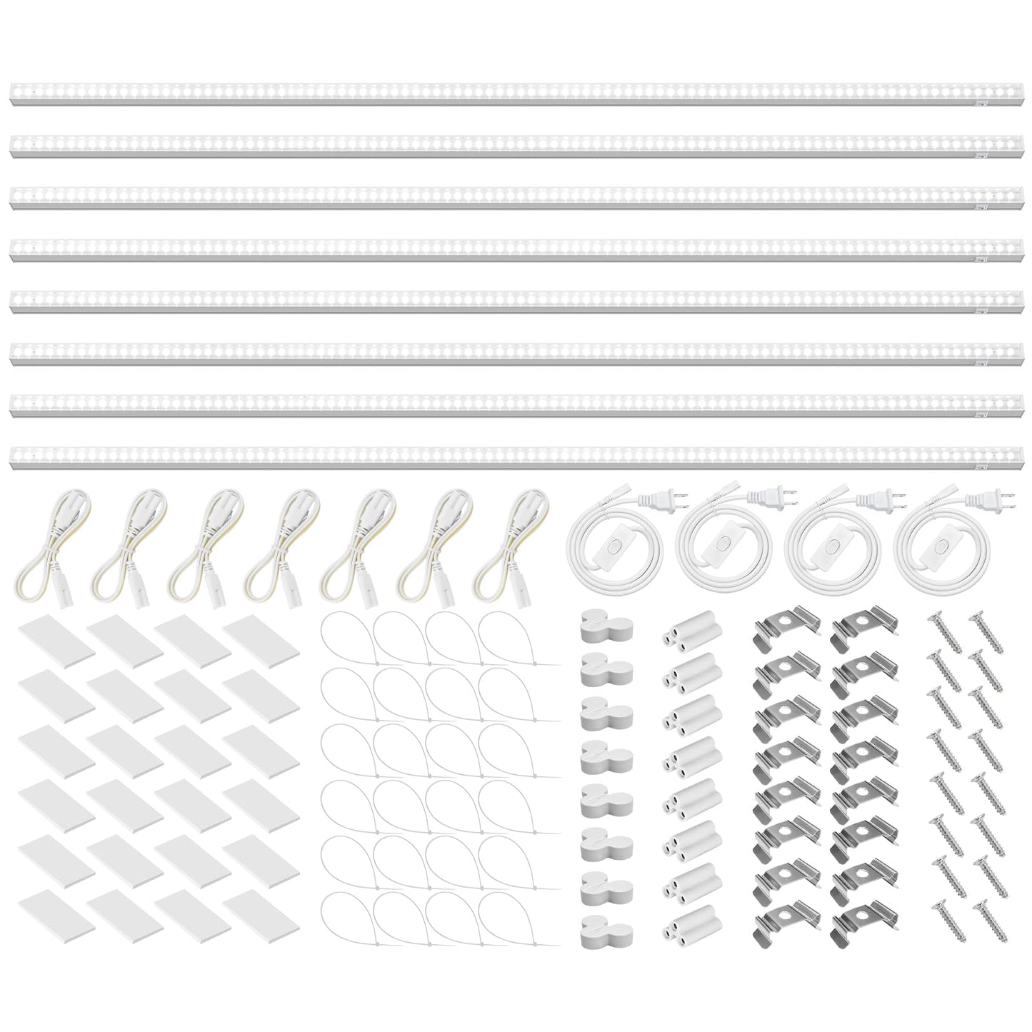 Barrina T5 Grow Lights, 4FT 160W Full Spectrum, Linkable, 5000K, 8 Packs, White Cover, Model ML20